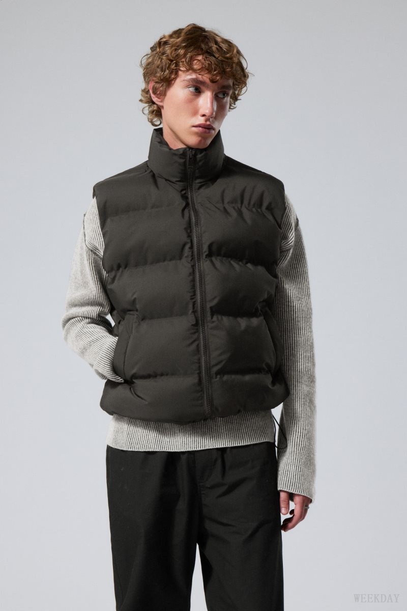 Weekday Kip Puffer Vest Black | EQNY4695