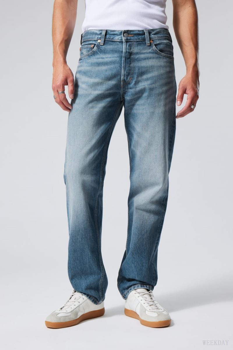 Weekday Klean Regular Straight Jeans Blue | QDVD1602