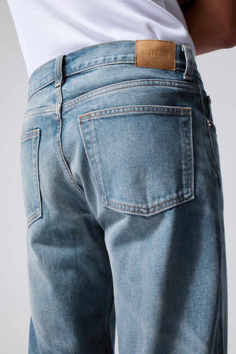 Weekday Klean Regular Straight Jeans Blue | QDVD1602