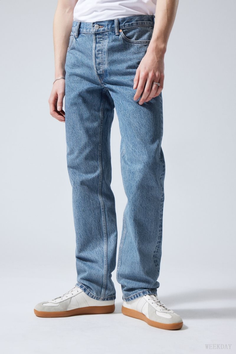 Weekday Klean Regular Straight Jeans Blue | DODH6393