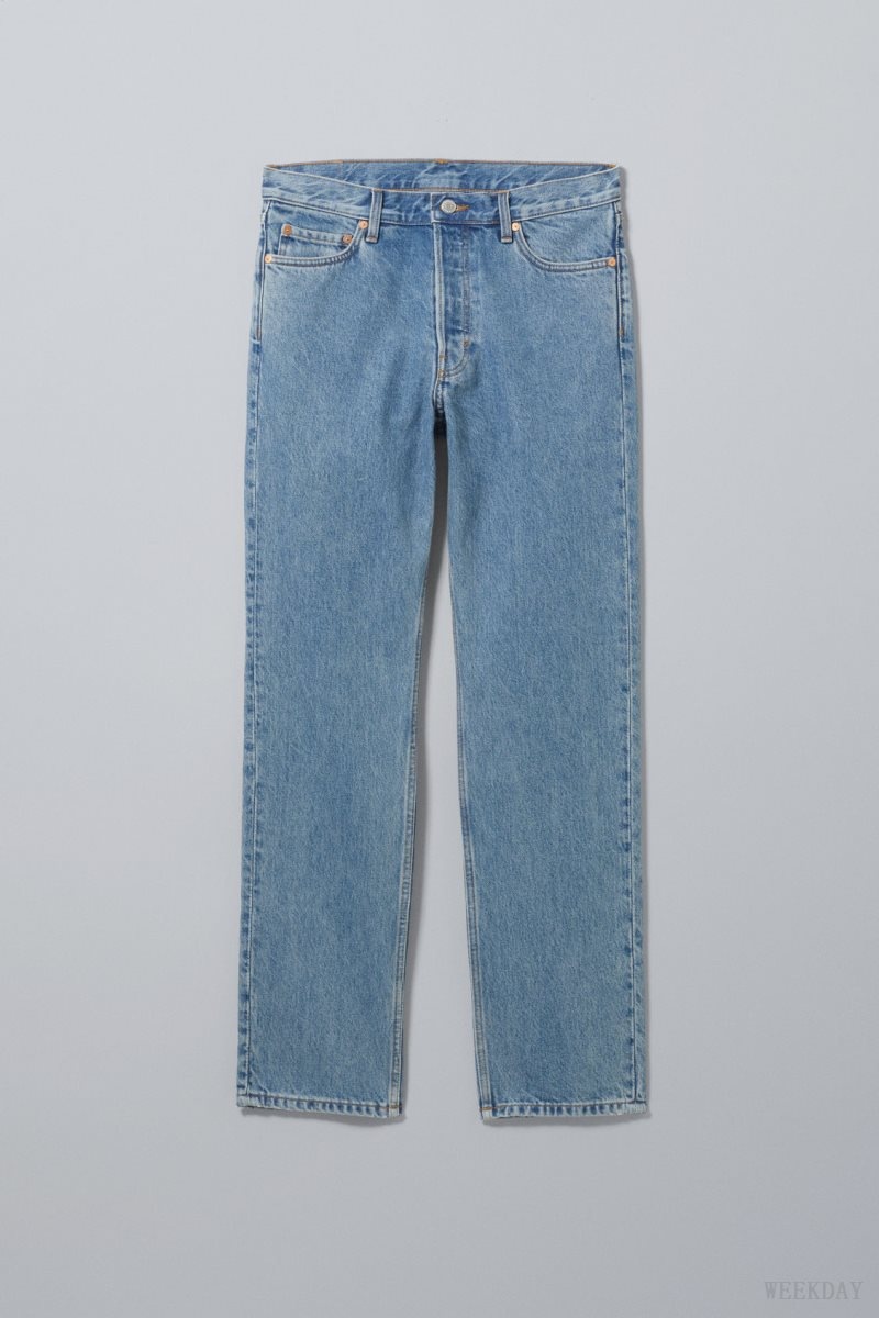 Weekday Klean Regular Straight Jeans Blue | DODH6393