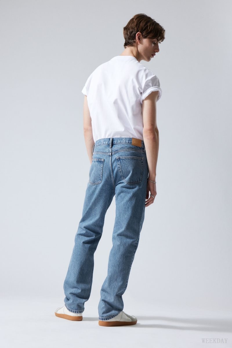 Weekday Klean Regular Straight Jeans Blue | DODH6393