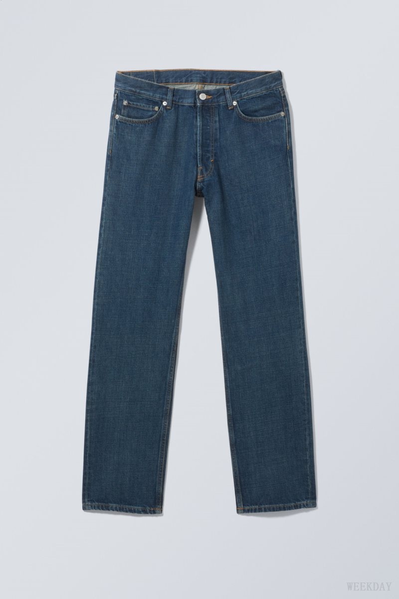 Weekday Klean Regular Straight Jeans Blue | CMNF6292