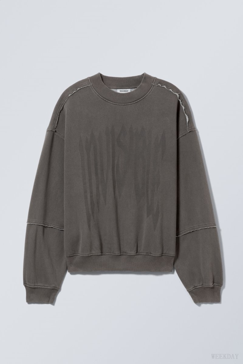 Weekday Liam Sweatshirt Invisible | KDLF2566