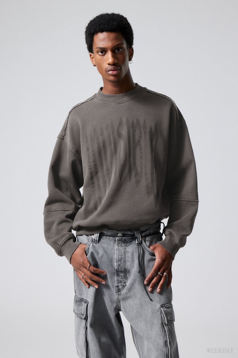 Weekday Liam Sweatshirt Invisible | KDLF2566