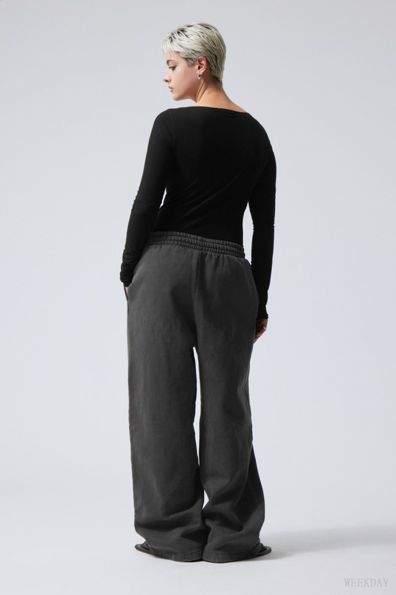 Weekday Loose Long Heavyweight Sweatpants Grey | WCLN6270