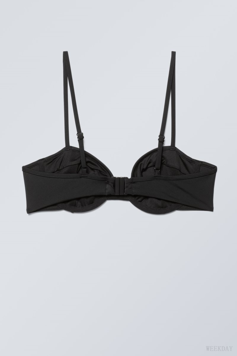 Weekday Low Wire Bikini Top Black | LTSW4020