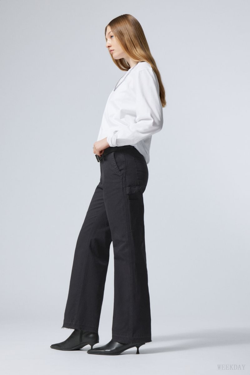 Weekday Mace Carpenter Trousers Black | HAEX0706