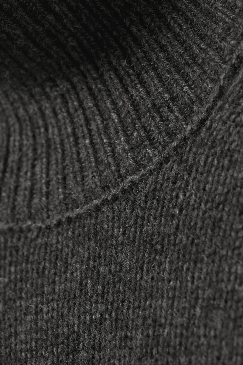 Weekday Maggie Wool Turtleneck Dark Grey | XROA8134