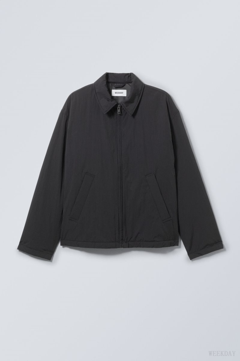 Weekday Martin Nylon Jacket Black | JLGE6720