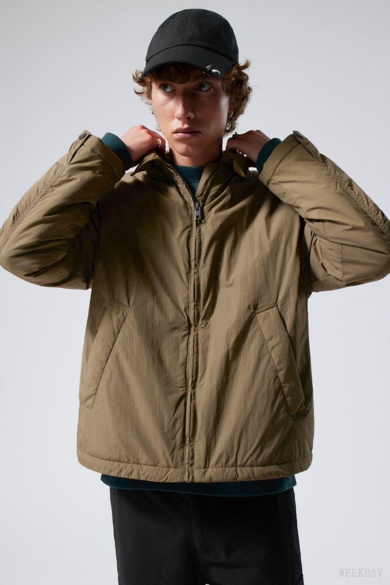 Weekday Martin Nylon Jacket Dusty Mole | LAAK6620