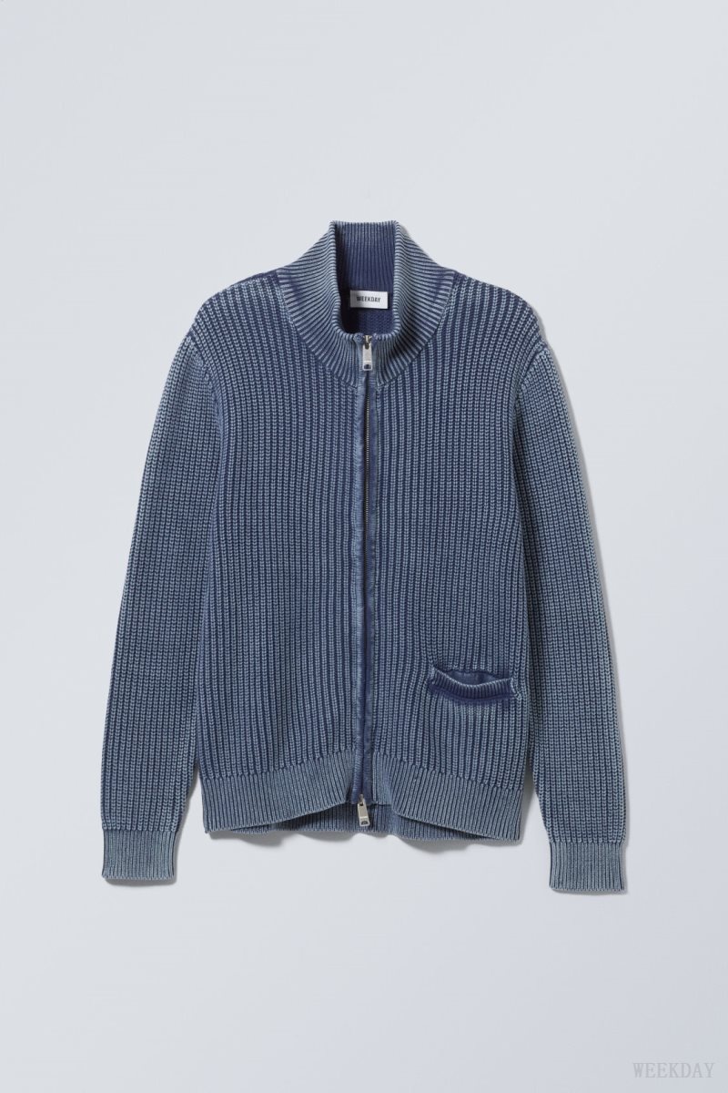 Weekday Mattias Regular Cardigan Blue | MVLV5041