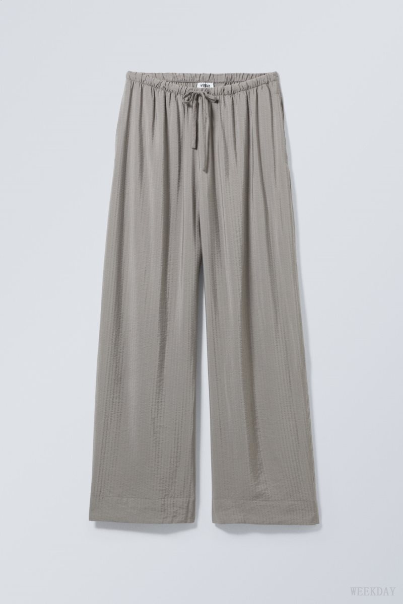 Weekday Mia Structured Trousers Grey | SVVF2403