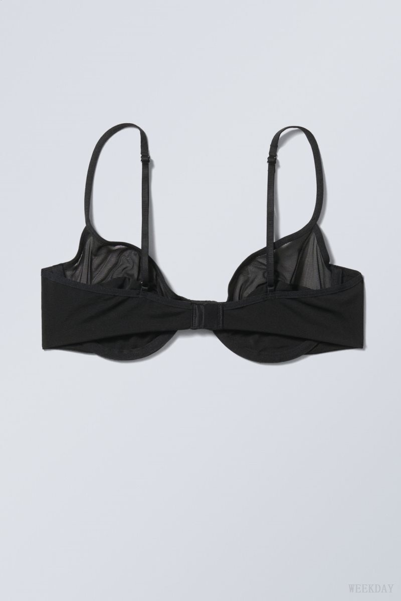 Weekday Molly Underwire Bra Bra Black | YOCX9983