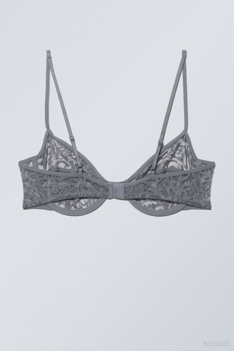 Weekday Molly Underwire Bra Bra Dark Grey | ULPY1013