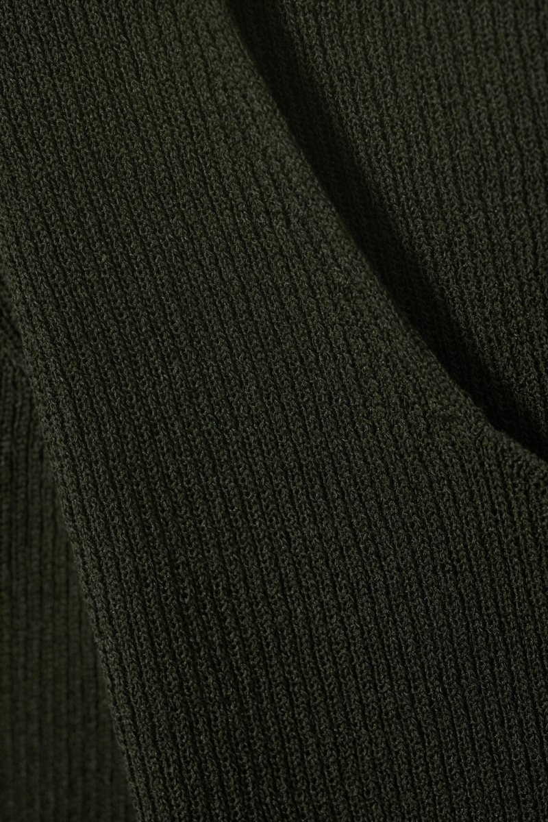 Weekday Nadina Square Neck Sweater Dark Green | BEHX8490