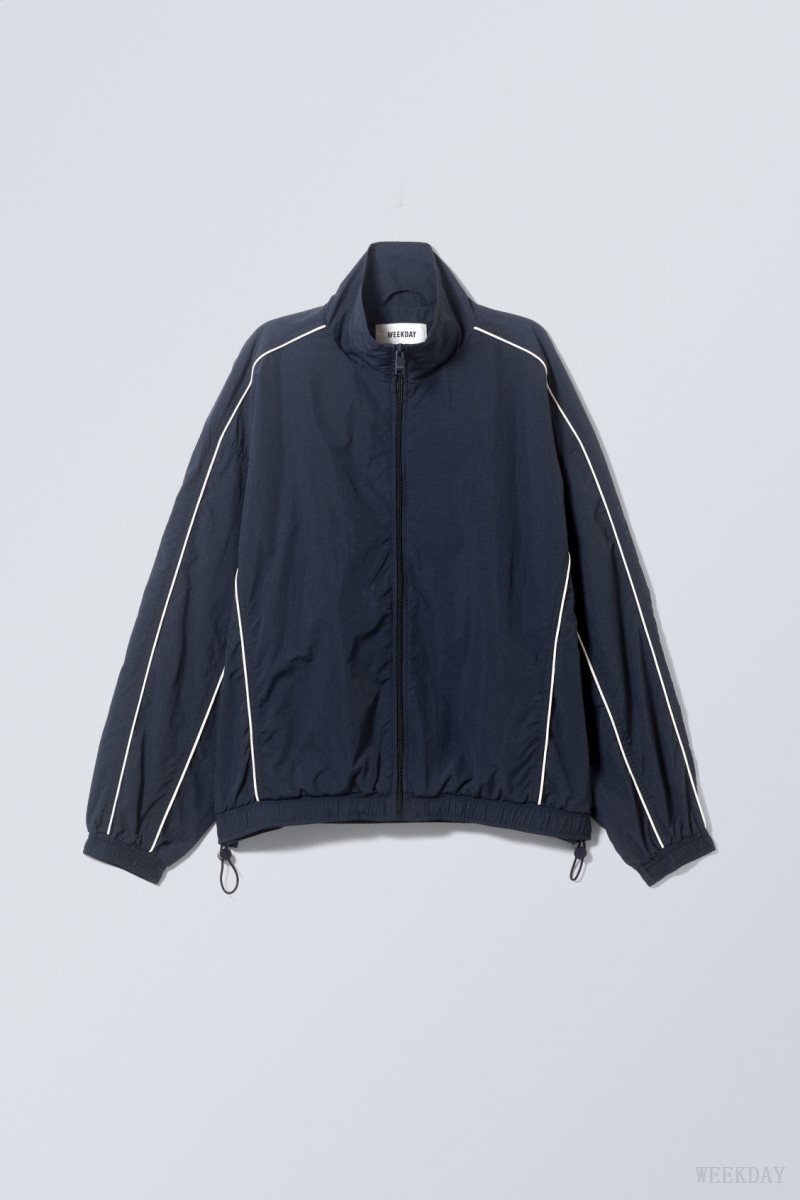 Weekday Nera Windbreaker Jacket Dark Blue | ABTO5584