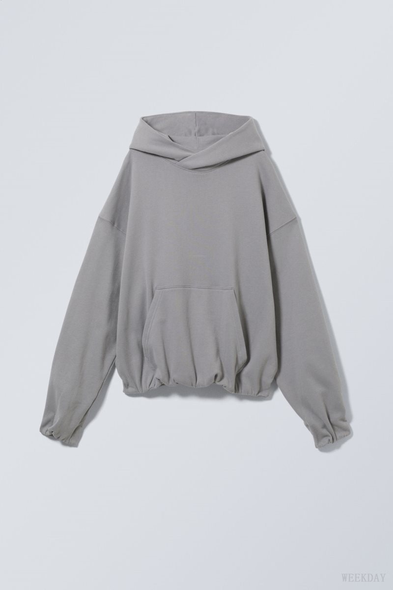 Weekday Nolan Boxy Hoodie Grey | DUHS8822