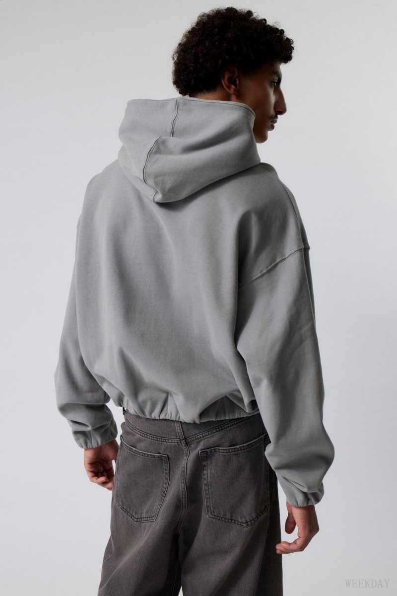 Weekday Nolan Boxy Hoodie Grey | DUHS8822