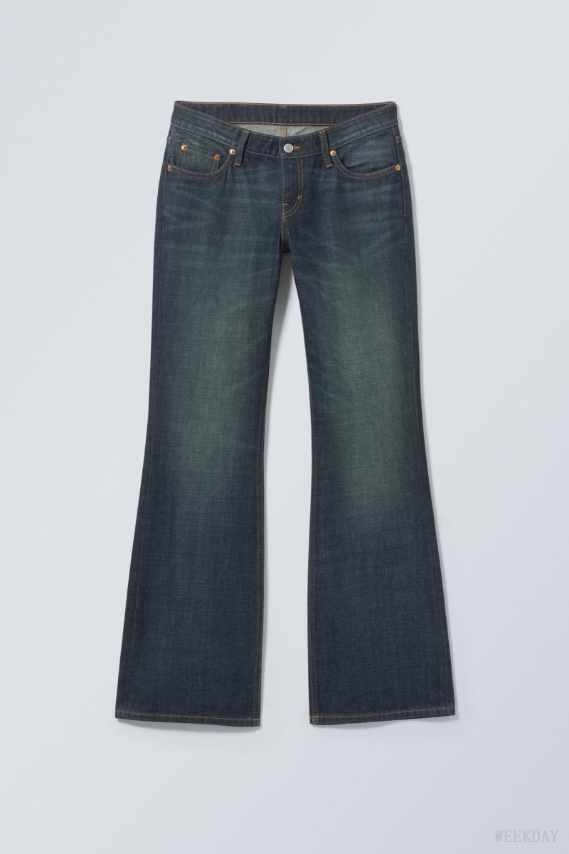 Weekday Nova Low Slim Bootcut Jeans Blue | AVWP8211