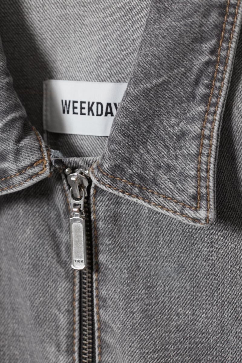 Weekday Ontario Denim Zip Jacket Grey | DECX6534