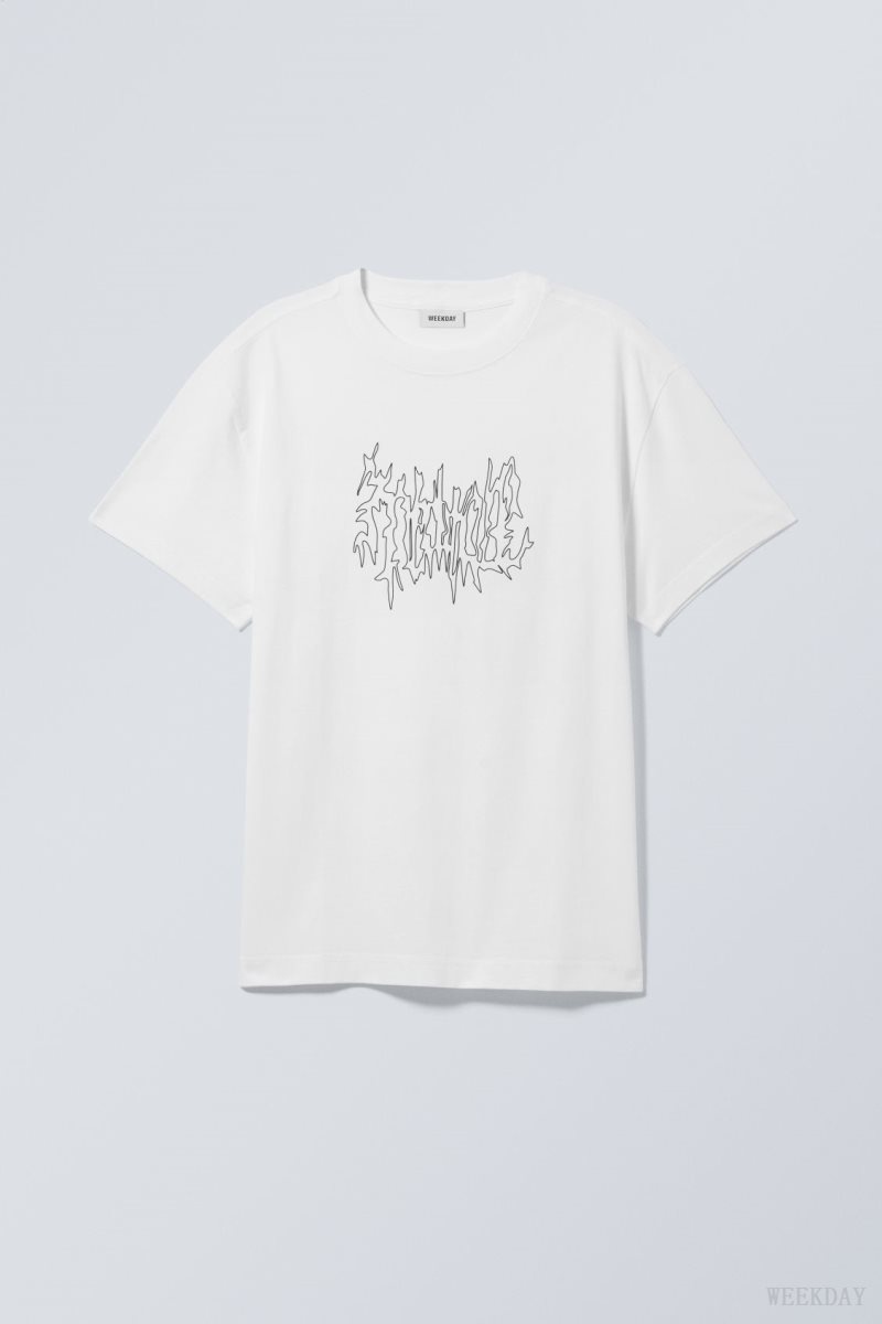 Weekday Oversized Graphic Printed T-shirt Meditate | WEVJ0095