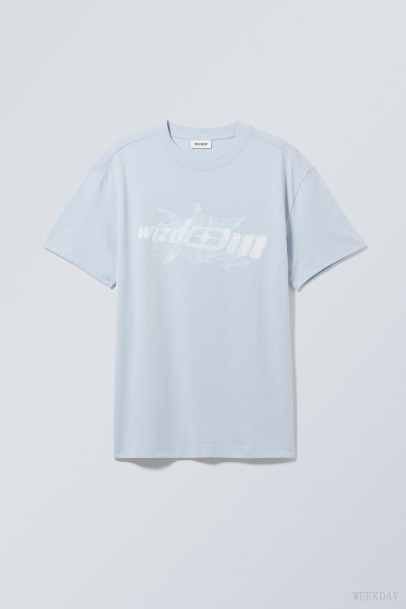 Weekday Oversized Graphic Printed T-shirt Wizdom | EFEN7381