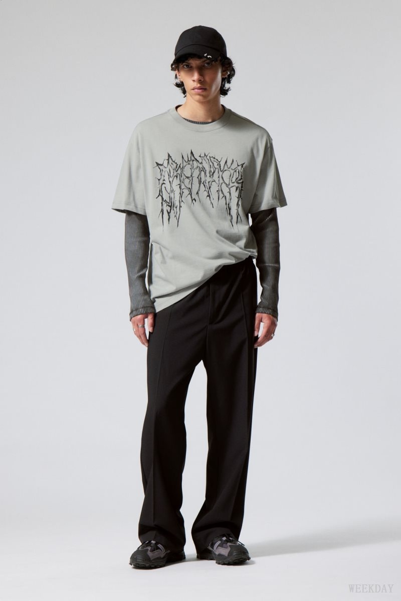 Weekday Oversized Graphic Printed T-shirt Spikey Dreamer | DMWE1812