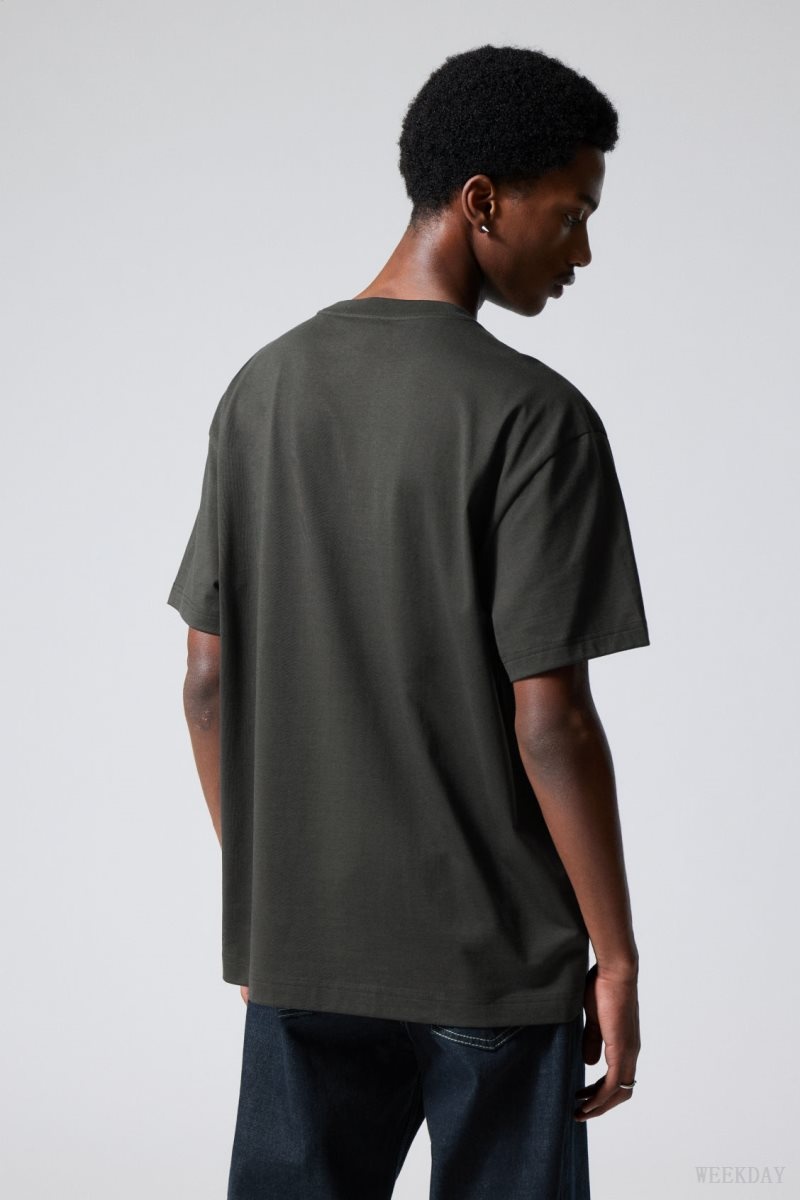 Weekday Oversized Heavyweight T-shirt Black | MWEA4440