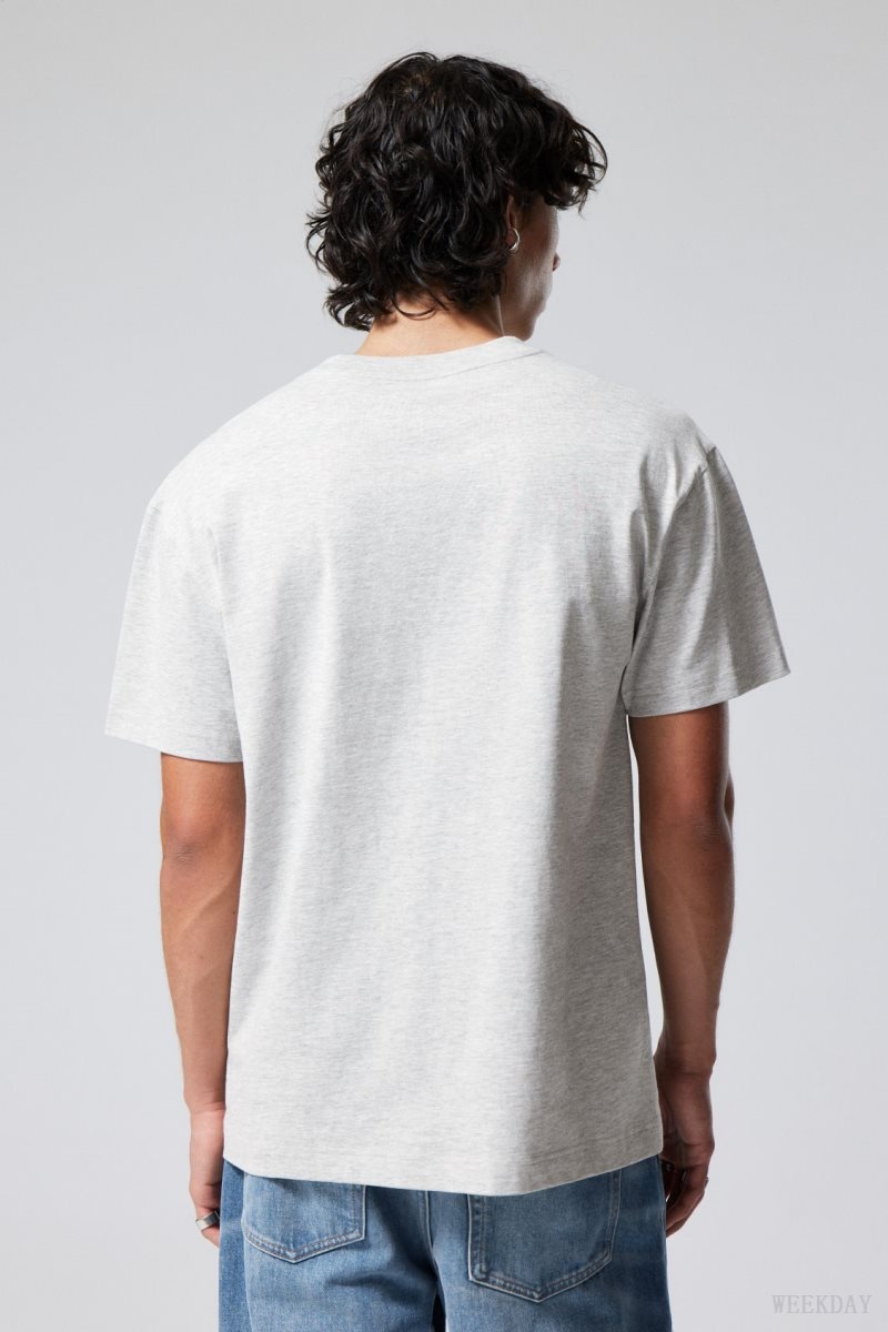 Weekday Oversized Heavyweight T-shirt Grey | CAHZ4763