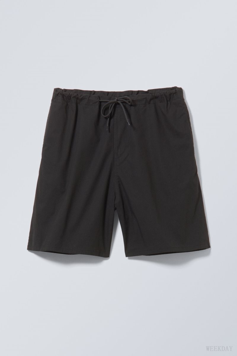 Weekday Parachute Loose Shorts Black | VBAA9097