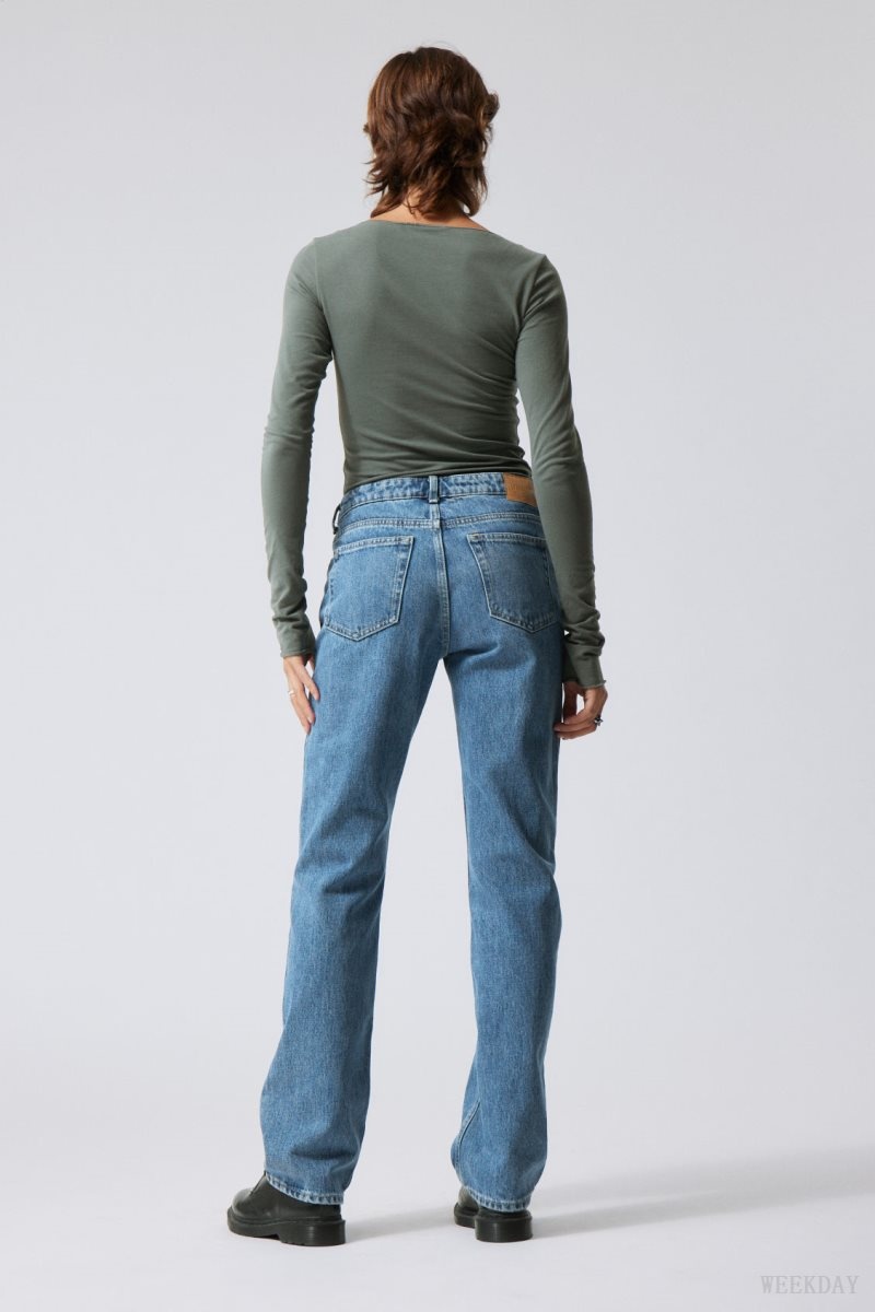 Weekday Pin Mid Straight Jeans Harper | ROSJ2368