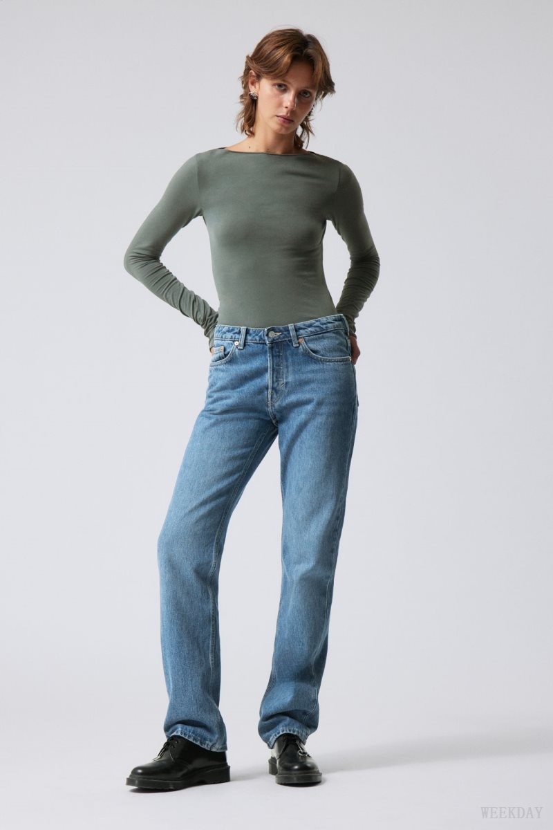 Weekday Pin Mid Straight Jeans Harper | ROSJ2368