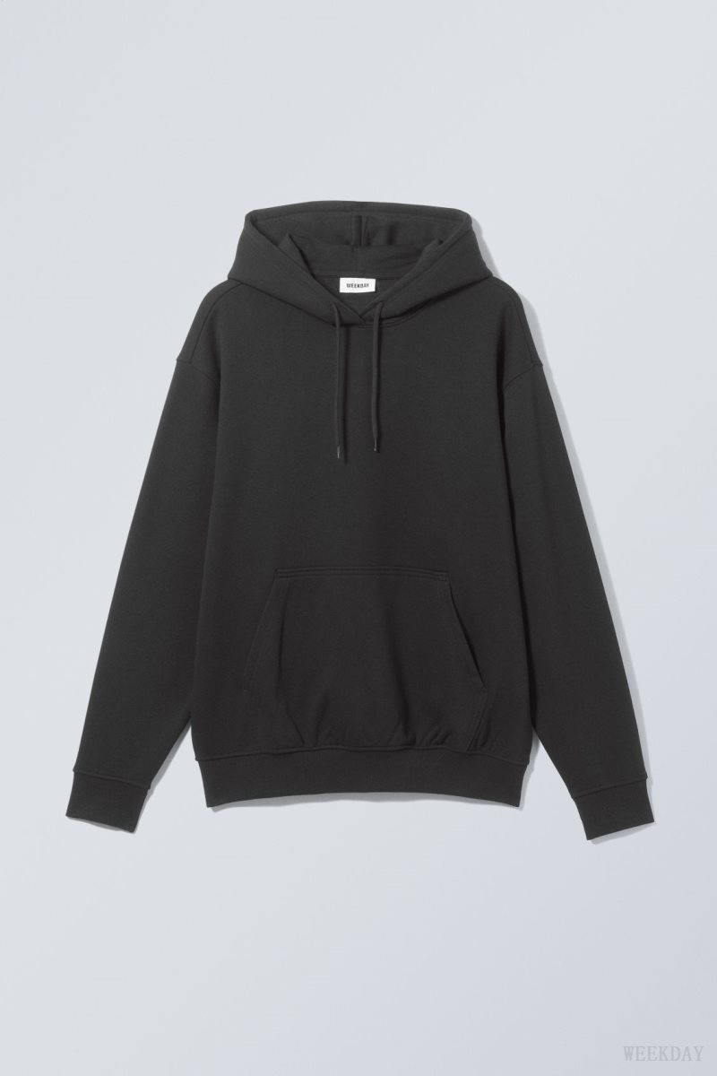 Weekday Relaxed Heavy Hoodie Black | NECV1966