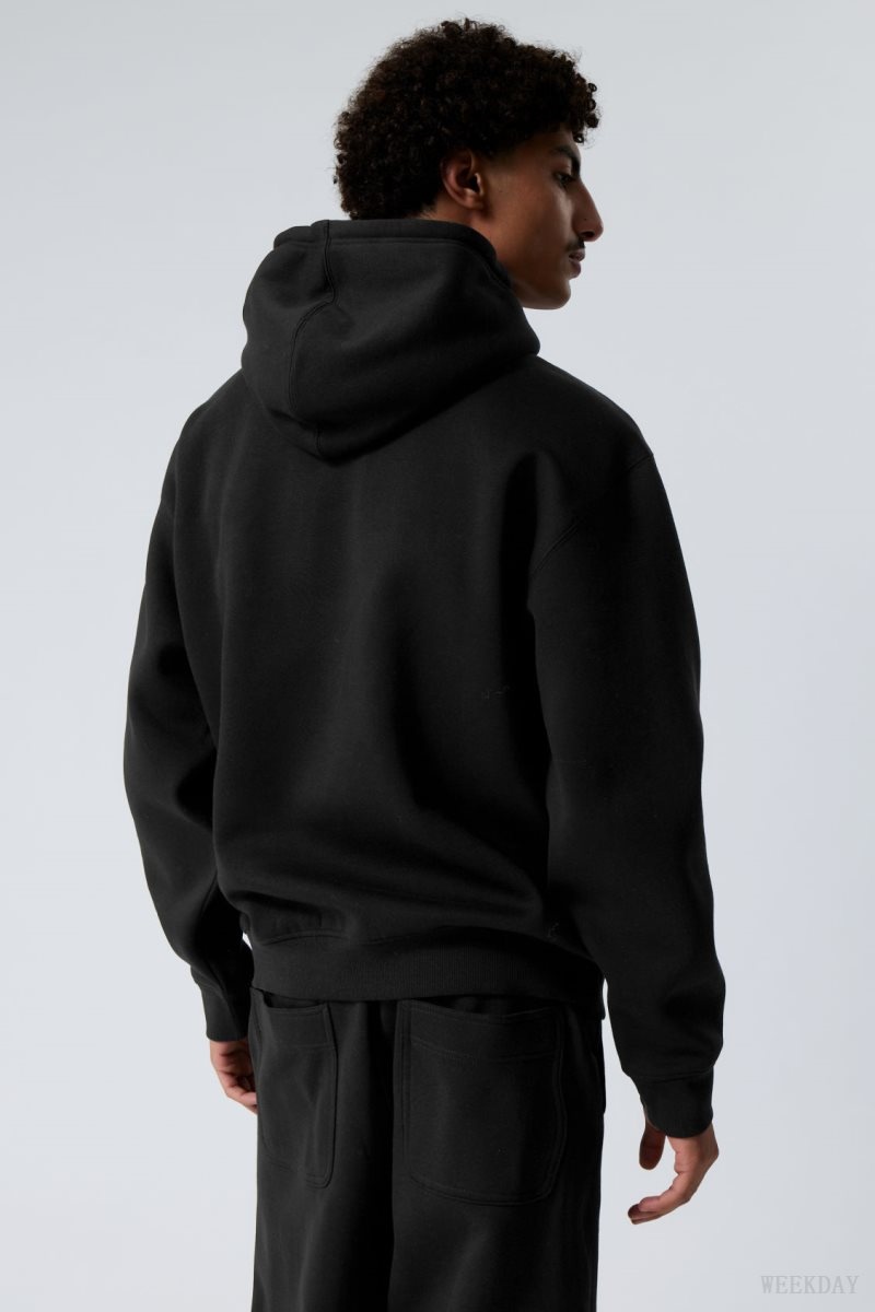 Weekday Relaxed Heavy Hoodie Black | NECV1966