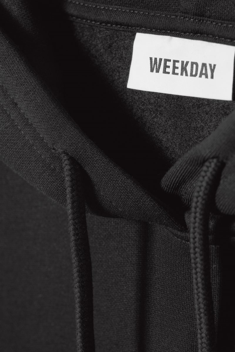 Weekday Relaxed Heavy Hoodie Black | NECV1966