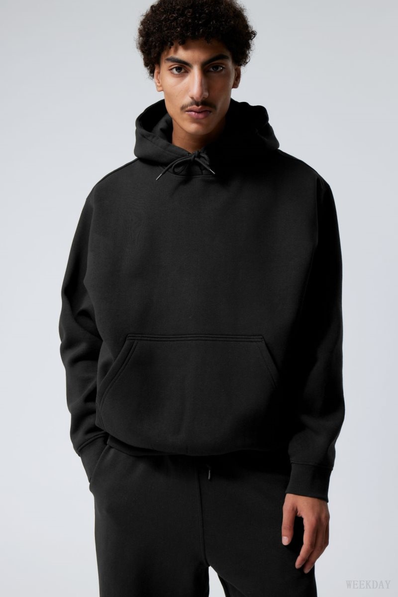 Weekday Relaxed Heavy Hoodie Black | NECV1966