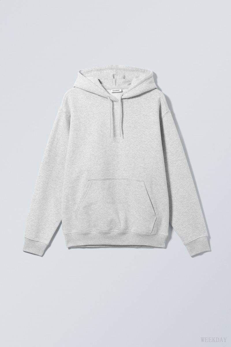 Weekday Relaxed Heavy Hoodie Grey | RBEY4464