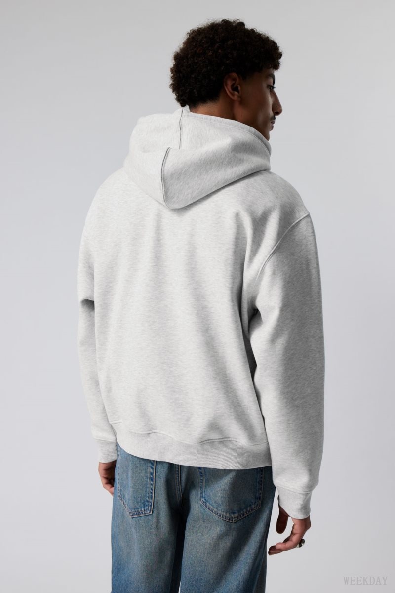 Weekday Relaxed Heavy Hoodie Grey | RBEY4464