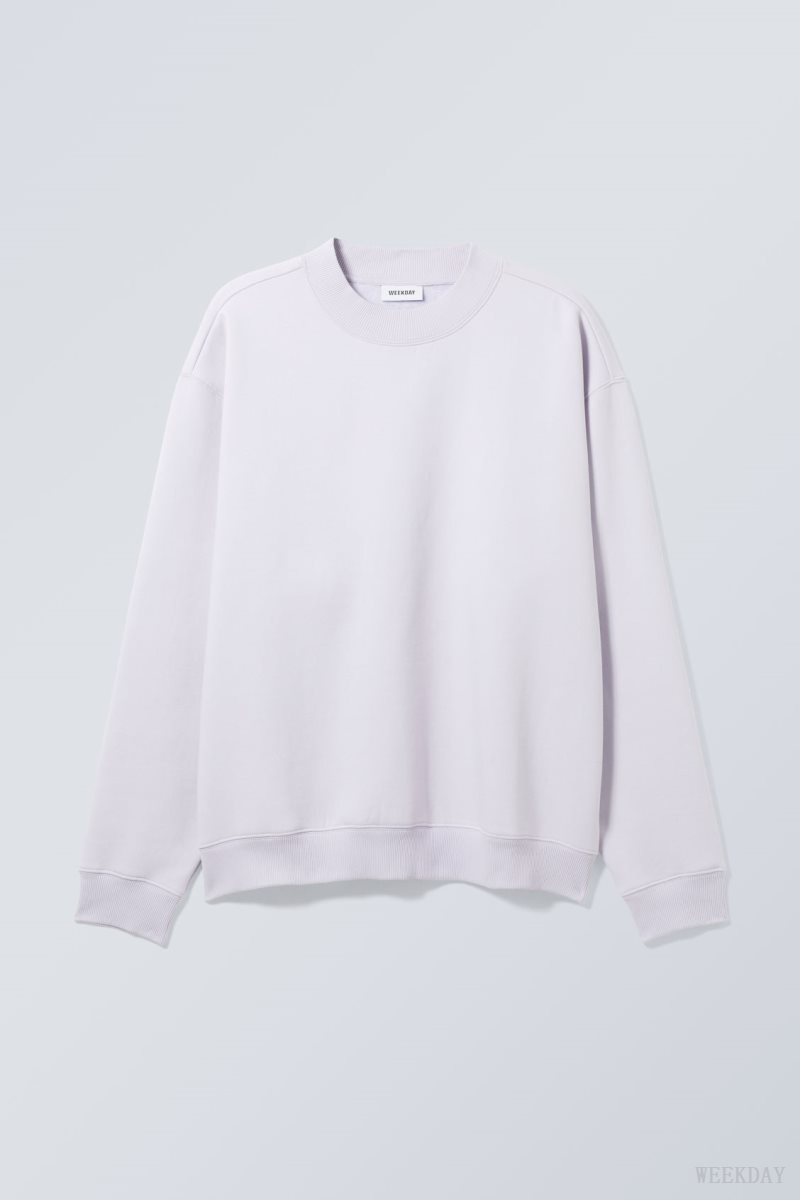 Weekday Relaxed Heavyweight Sweatshirt Purple | ELEO1042