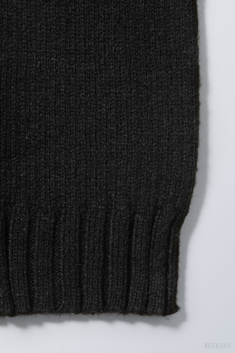 Weekday Rib Knit Leg Warmers Black | OFVX3025