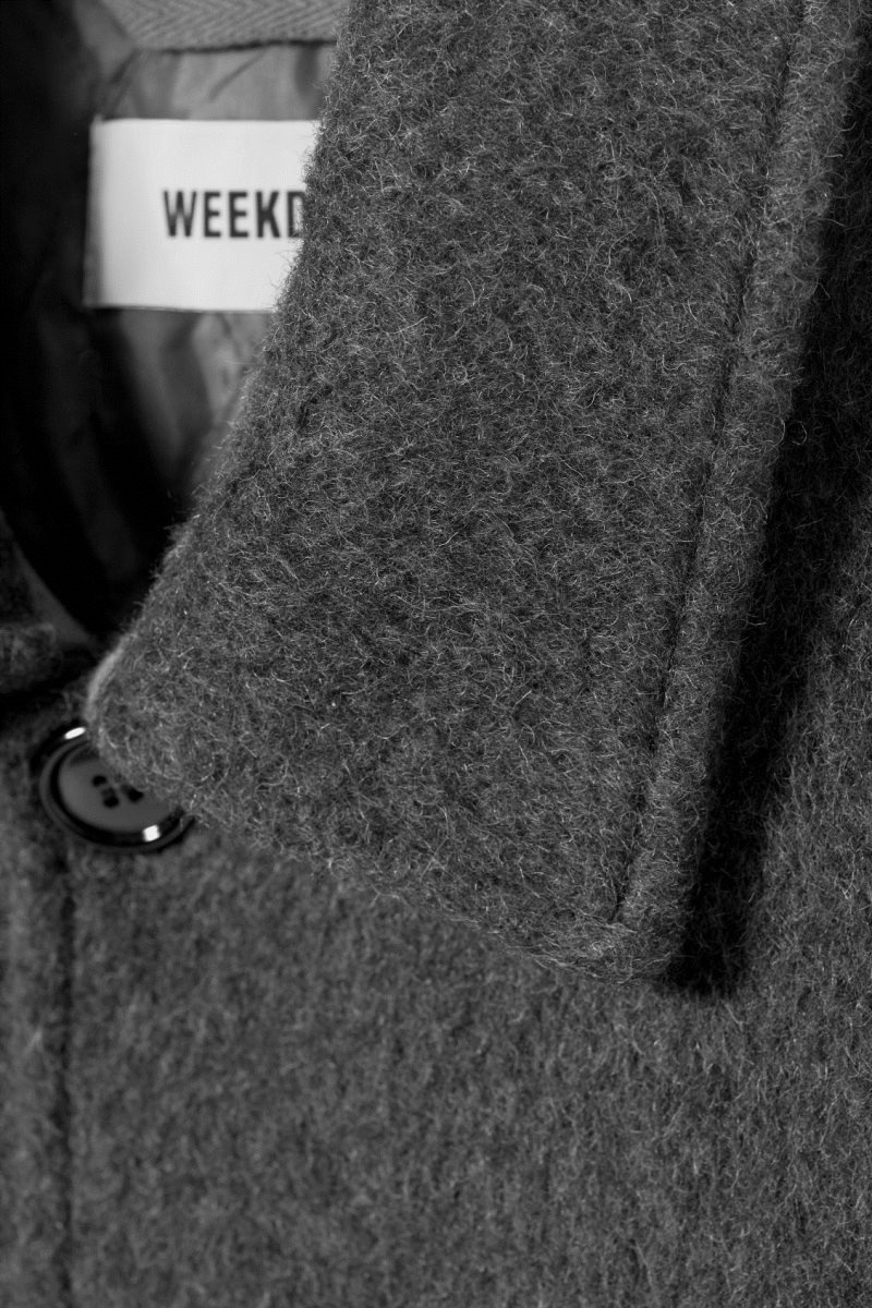 Weekday Rory Wool Jacket Dark Grey | VIXP2501