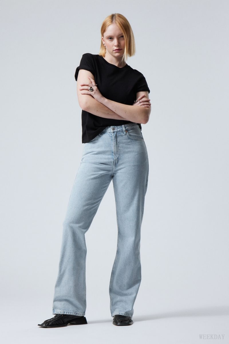 Weekday Rowe Extra High Straight Jeans Blue | QOOB3553