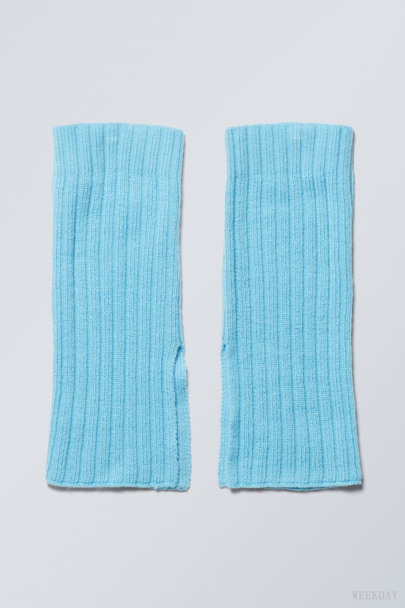 Weekday Short Leg Warmers Light Turquoise | DSYX3866