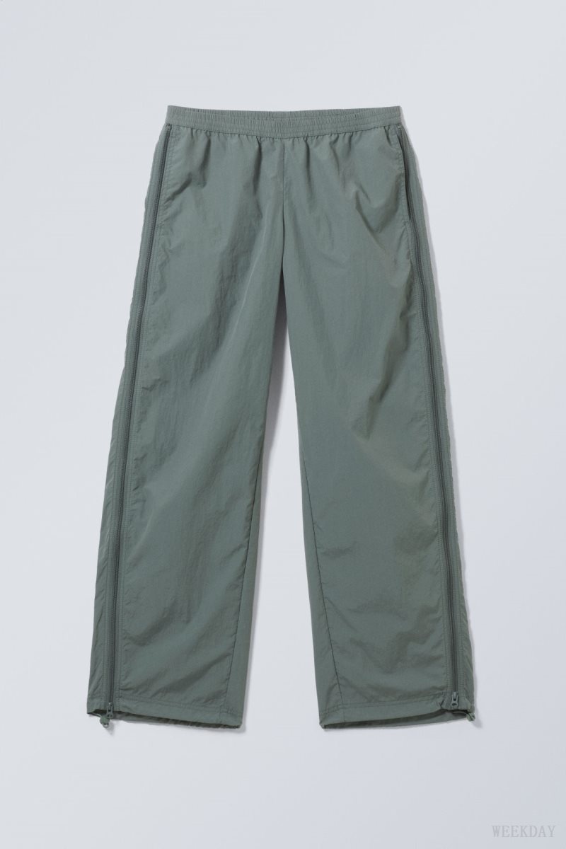 Weekday Simona Side Zip Track Trousers Grey | LHUD0607