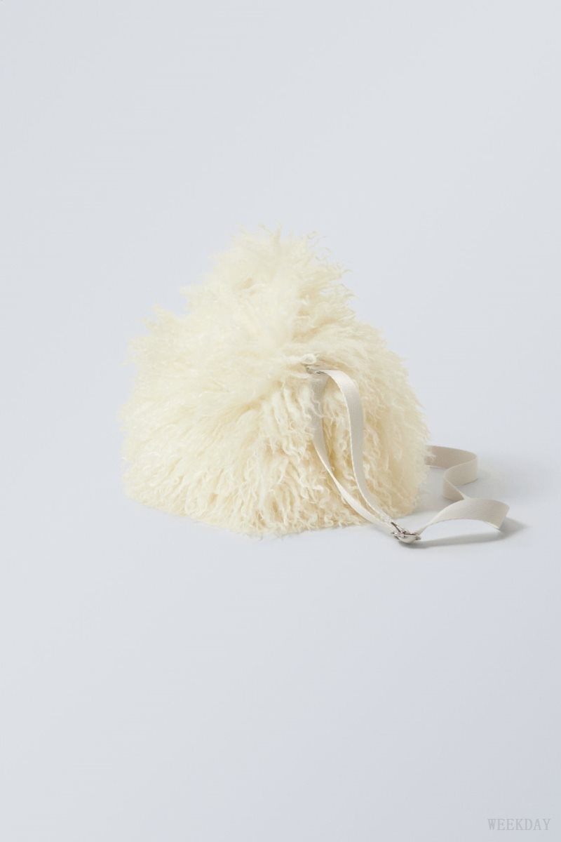 Weekday Small Faux Fur Bag Light Mole | RUDV1859