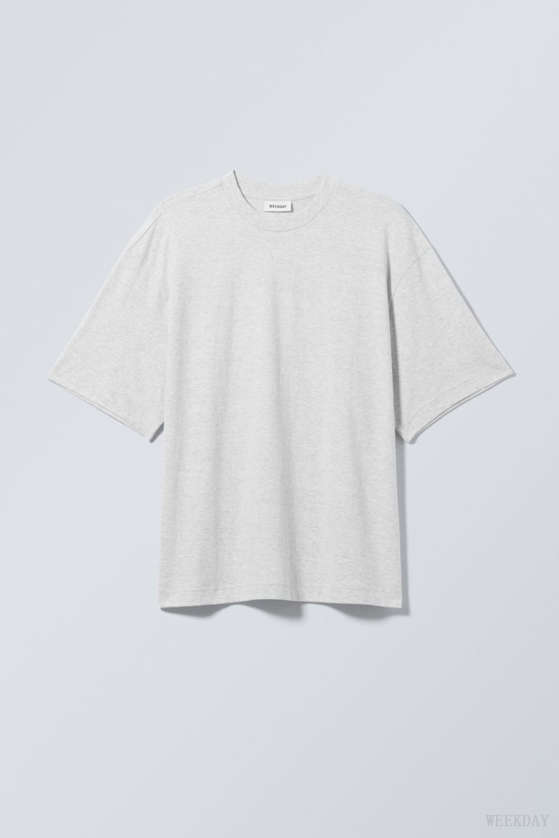 Weekday Soft Oversized T-shirt Light Grey | XAVX3232