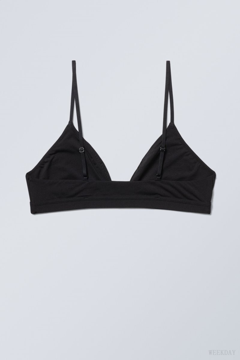 Weekday Soft Triangle Bralette Soul Black | GMLL2498