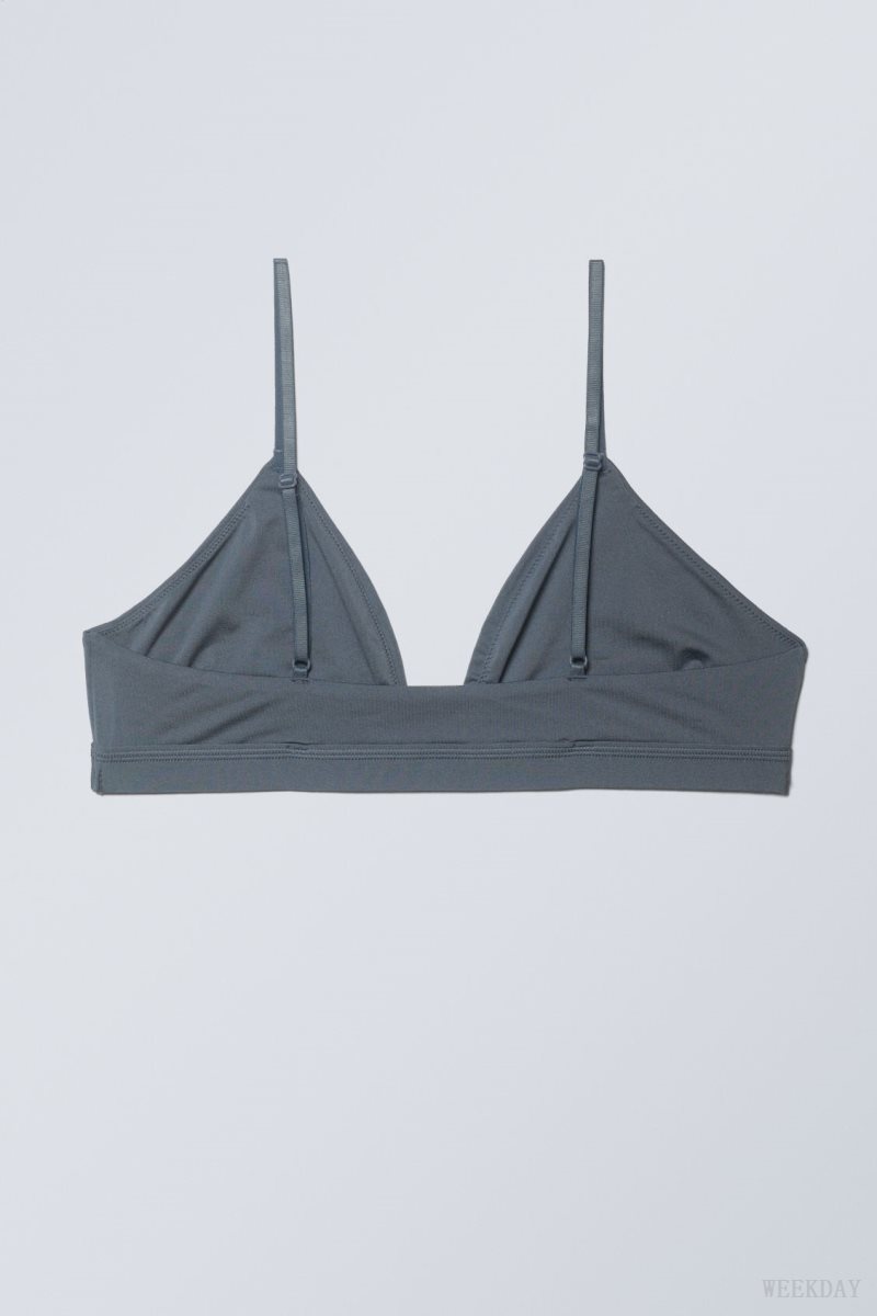 Weekday Soft Triangle Bralette Soul Blue | TFHL9542