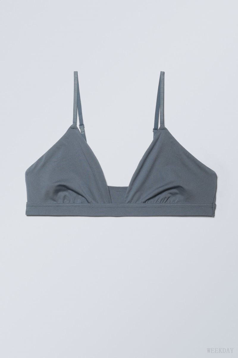 Weekday Soft Triangle Bralette Soul Blue | TFHL9542